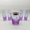 Vintage Crystal Set with Ice Bucket and 4 Glasses from VB Kristall, 1970s, Set of 5 1