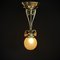 Jugendstil Deckenlampe aus Bronze, 1900er 8