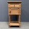 Wooden Pitch Pine Bedside Table, Image 1