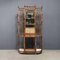 Standing Bamboo Coat Rack with Mirror and Drawer 6