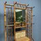 Standing Bamboo Coat Rack with Mirror and Drawer 9