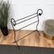Italian Wrought Iron Towel Rack Rail with Curved Leaf Decor Legs, 1890s, Image 6