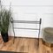 Italian Wrought Iron Towel Rack Rail with Curved Leaf Decor Legs, 1890s, Image 3