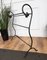 Italian Wrought Iron Towel Rack Rail with Curved Leaf Decor Legs, 1890s, Image 4
