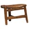 French Organic Tripod Bench in Wood, 1800s 1