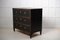 Antique Gustavian Style Chest in Black Pine with Drawers 4