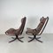 Vintage Leather High Backed Falcon Chairs by Sigurd Resell, Set of 2 9