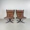 Vintage Leather High Backed Falcon Chairs by Sigurd Resell, Set of 2, Image 2