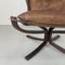 Vintage Leather High Backed Falcon Chairs by Sigurd Resell, Set of 2 6