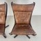Vintage Leather High Backed Falcon Chairs by Sigurd Resell, Set of 2 4