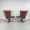 Vintage Leather High Backed Falcon Chairs by Sigurd Resell, Set of 2 1