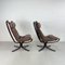 Vintage Leather High Backed Falcon Chairs by Sigurd Resell, Set of 2 11