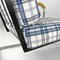 Swiss Blue Tartan and White Armchair by Werner Max Moser for Embru, 2000s 16