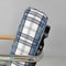Swiss Blue Tartan and White Armchair by Werner Max Moser for Embru, 2000s 10