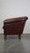 Club chair vintage in pelle di pecora con profili neri, Immagine 5