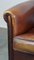 Club chair vintage in pelle di pecora con profili neri, Immagine 10