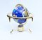 Table Top World Globe in Lapis and Brass 1