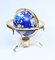 Table Top World Globe in Lapis and Brass, Image 4