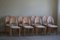 Danish Modern Brutalist Chairs in Pine and Wool, 1970s, Set of 8 4