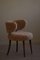 Moderner Dänischer Stuhl mit niedriger Rückenlehne aus Lammwolle, 1940er 5