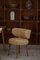Moderner Dänischer Stuhl mit niedriger Rückenlehne aus Lammwolle, 1940er 14