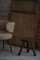 Moderner Dänischer Stuhl mit niedriger Rückenlehne aus Lammwolle, 1940er 13