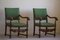 French Armchairs in Oak and Wool, 1920s, Set of 2 16