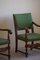 French Armchairs in Oak and Wool, 1920s, Set of 2 14