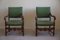 French Armchairs in Oak and Wool, 1920s, Set of 2 12