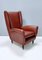 Mod. 512 Skai Wingback Chair by Gio Ponti for Isa Bergamo, 1950s 4