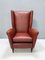 Mod. 512 Skai Wingback Chair by Gio Ponti for Isa Bergamo, 1950s 1
