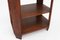 Französischer Art Deco Beistelltisch aus Holz mit Intarsien und roter Marmorplatte, 1940er 11