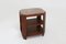 Art Deco French Side Table in Wood with Inlay and Red Marble Top, 1940s, Image 3