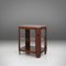 Art Deco French Side Table in Wood with Inlay and Red Marble Top, 1940s, Image 1