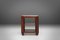 Art Deco French Side Table in Wood with Inlay and Red Marble Top, 1940s 12
