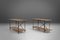 Tavolino industriale con struttura in metallo e ripiano in legno, Belgio, anni '20, Immagine 12