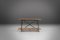 Tavolino industriale con struttura in metallo e ripiano in legno, Belgio, anni '20, Immagine 8