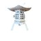 Vintage Japanese Pagoda Wrought Iron Candleholder, Image 4