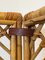 Biombo vintage de bambú y cuero, años 70. Juego de 2, Imagen 7
