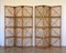 Vintage Bamboo and Leather Screens, 1970s, Set of 2 4