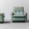 Vintage Stühle aus salbeigrünem Stoff, 1950er, 2er Set 2