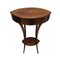 Antique French Side Table in Mahogany and Inlaid Brass, 1830 1