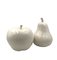 White Ceramic Apple and Pear Sculptures, Italy, 1980, Set of 2 12
