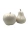 White Ceramic Apple and Pear Sculptures, Italy, 1980, Set of 2 1