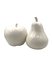 White Ceramic Apple and Pear Sculptures, Italy, 1980, Set of 2 3