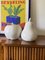 White Ceramic Apple and Pear Sculptures, Italy, 1980, Set of 2 2