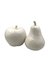 White Ceramic Apple and Pear Sculptures, Italy, 1980, Set of 2 5