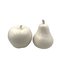 White Ceramic Apple and Pear Sculptures, Italy, 1980, Set of 2 6