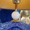 Blue Murano Glass Floral Disc Table Lamps, Set of 2, Image 4