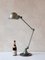 Vintage French Industrial Jielde Table Lamp in Green Patina from Jieldé, 1950s 5